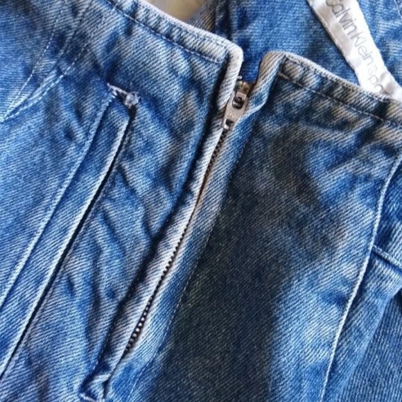 Vintage Calvin Klein Sport Petite Denim Skirt 2 - Picture 4 of 7
